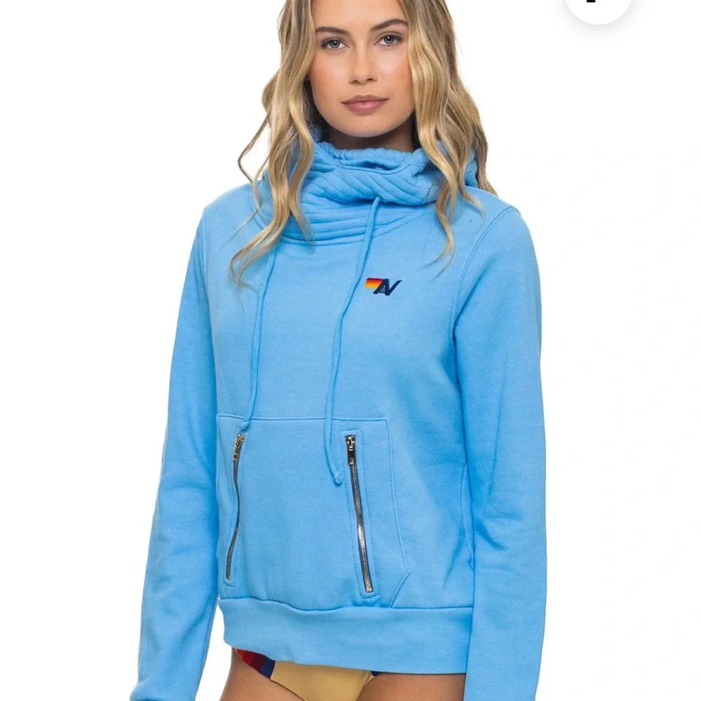 Aviator Nation Light Blue Hoodie - Picture 6 of 6
